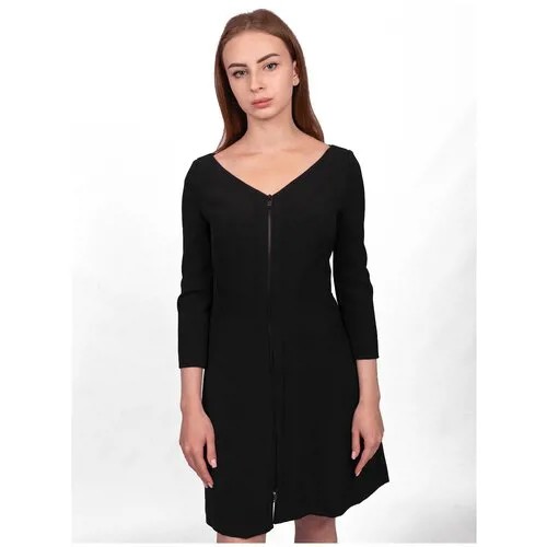 Trussardi Платье черное с замком (40)