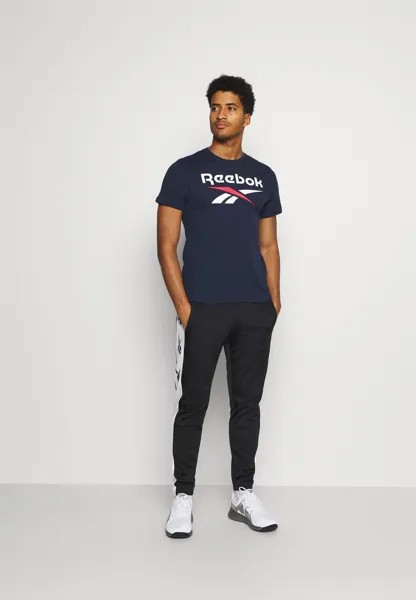 Футболка с принтом Big Logo Tee Reebok, темно-синяя