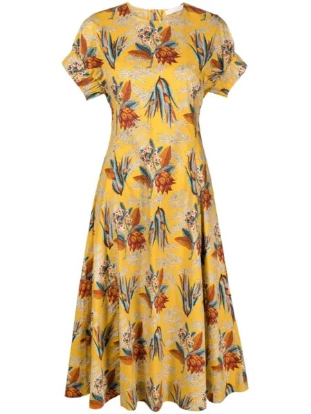 Ulla Johnson платье макси Devon с цветочным узором, желтый