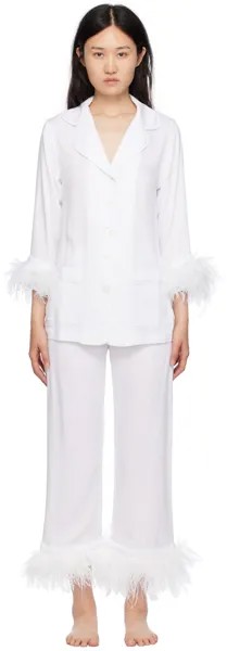Белый пижамный комплект для вечеринок Sleeper