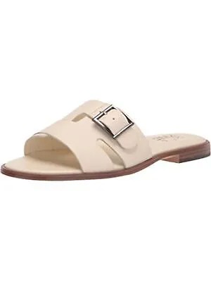 NATURALIZER Женские кожаные шлепанцы цвета светло-бежевой слоновой кости Faryn Toe Slip On 9 W