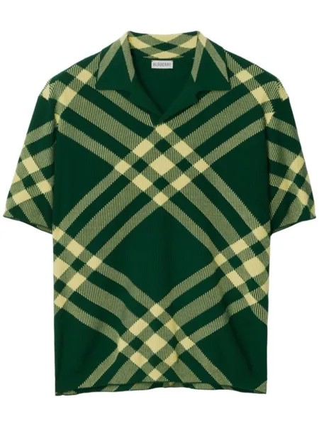 Burberry рубашка поло в клетку Vintage Check, зеленый