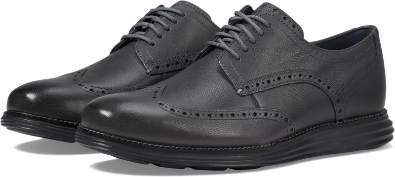 Оксфорды Originalgrand Wing Tip Oxford Cole Haan, цвет Turbulence Saffiano/Black