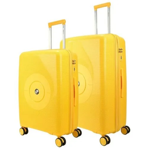 Умный чемодан Ambassador, 2 шт., 135 л, размер M/L, желтый