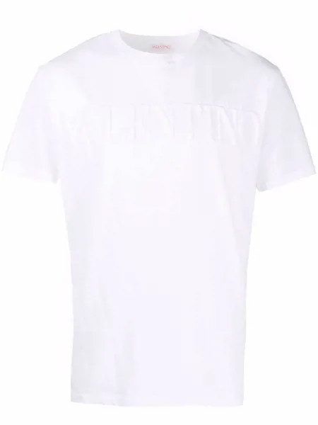 Valentino футболка с тисненым логотипом