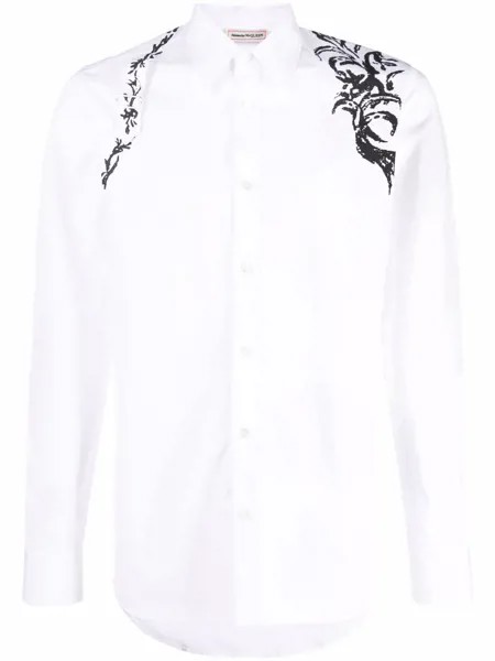 Alexander McQueen рубашка с цветочным принтом