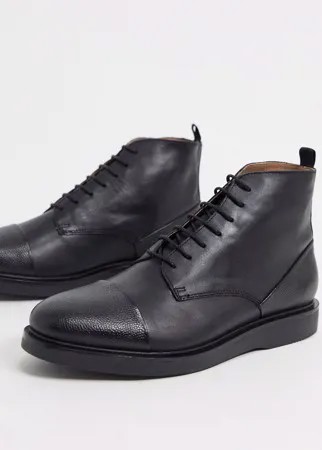 Черные ботинки со вставкой на носке H by Hudson-Черный