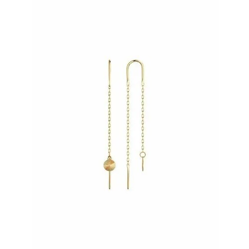 Серьги цепочки The Jeweller, красное золото, 585 проба, золотой