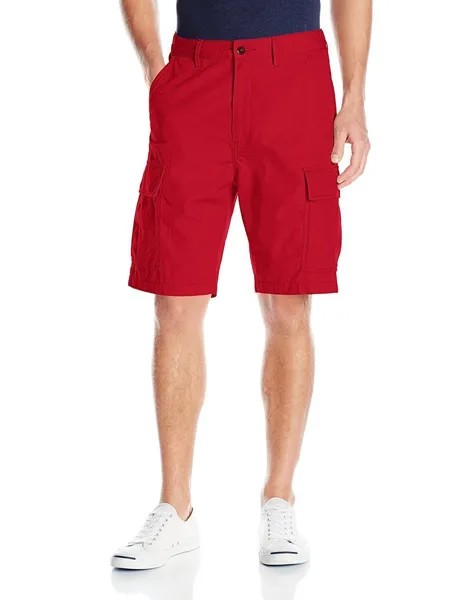 Мужские шорты карго из хлопка премиум-класса Levis из твила красного цвета 232510055