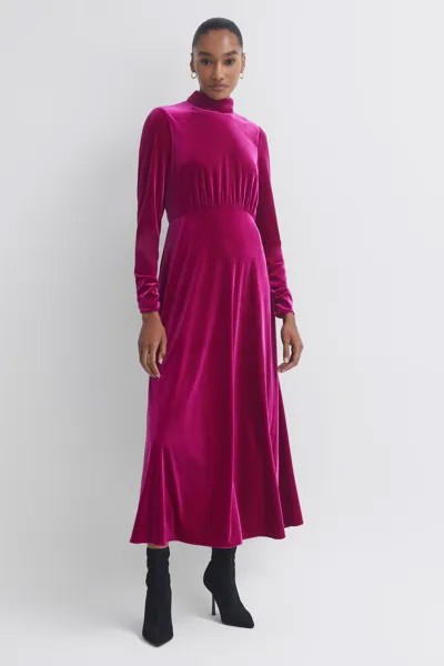 Бархатное платье-миди Florere, розовый