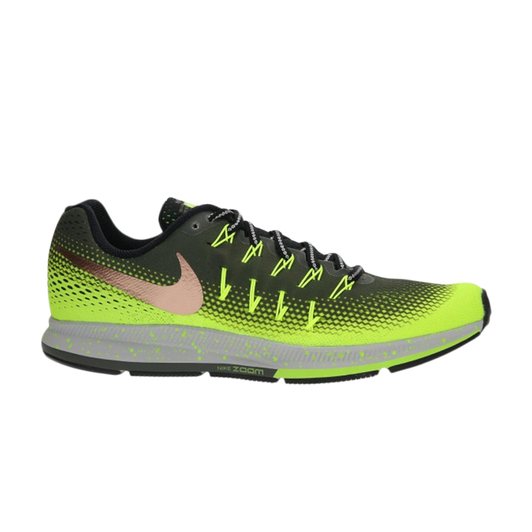 Кроссовки Nike Air Zoom Pegasus 33 Shield 'Khaki Volt', зеленый