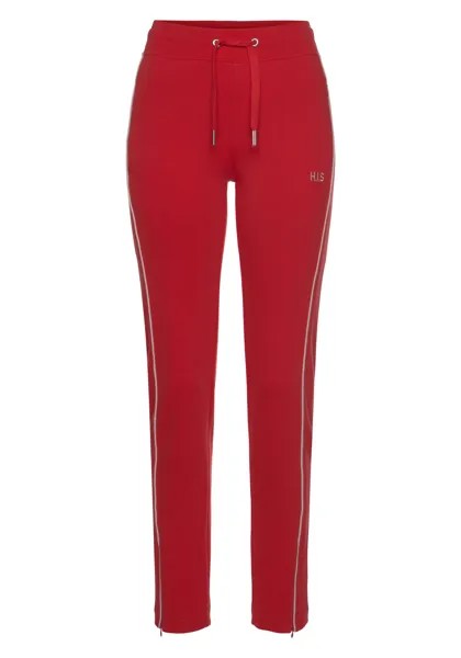Спортивные брюки H.I.S, красный