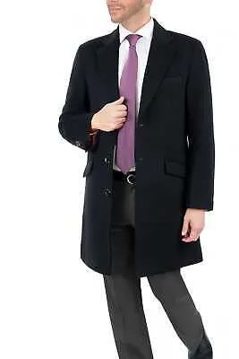 Мужское шерстяное кашемировое однобортное черное пальто длиной 3/4 в стиле автомобиля Верхнее пальто