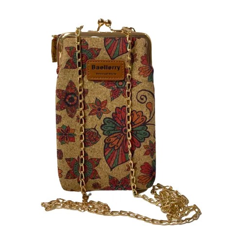 Женская сумка, кросс-боди, Baellerry Unusual Style Verticale, с застежкой фермуар на цепочке через плечо, цветы-мозаика