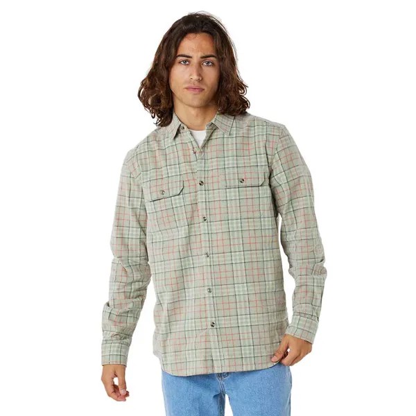 Рубашка с длинным рукавом Rip Curl Swc Cord Plaid, зеленый