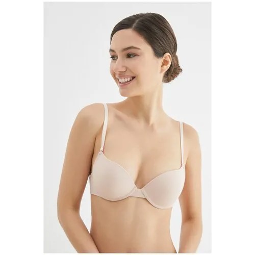Бюстгальтер  infinity lingerie, чашка с пуш-ап, бретели съемные, размер 75C, бежевый