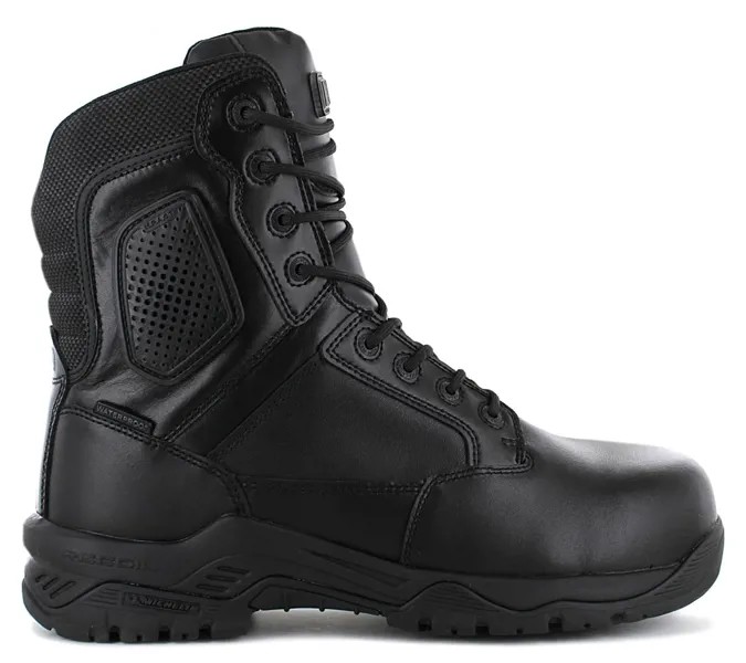 Ботинки MAGNUM Strike Force 8.0 Leather S3 - Молния сбоку - Водонепроницаемые - Мужские защитные ботинки Защитная обувь Кожа Черный M801551-021 ORIGINAL