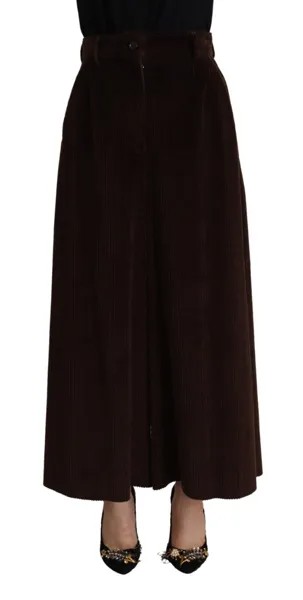 Брюки DOLCE - GABBANA Широкие вельветовые хлопковые брюки бордового цвета IT40/US6/S $1500