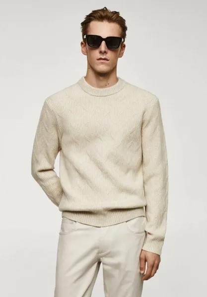 Вязаный свитер CARBONEL Mango, цвет light pastel grey