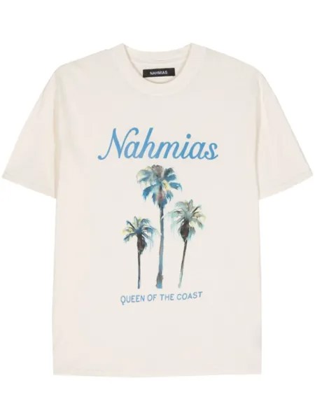 Футболка с логотипом Nahmias, бежевый