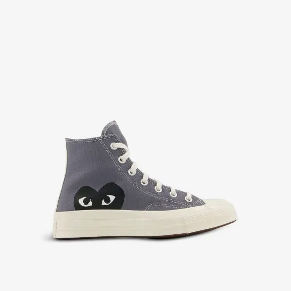 Высокие кеды Comme des Garçons PLAY x Converse из ткани 70-х годов Comme des Garçons, серый