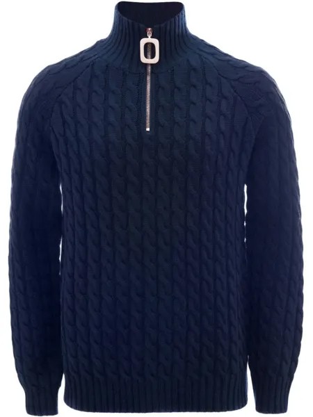 JW Anderson джемпер Henley фактурной вязки, синий