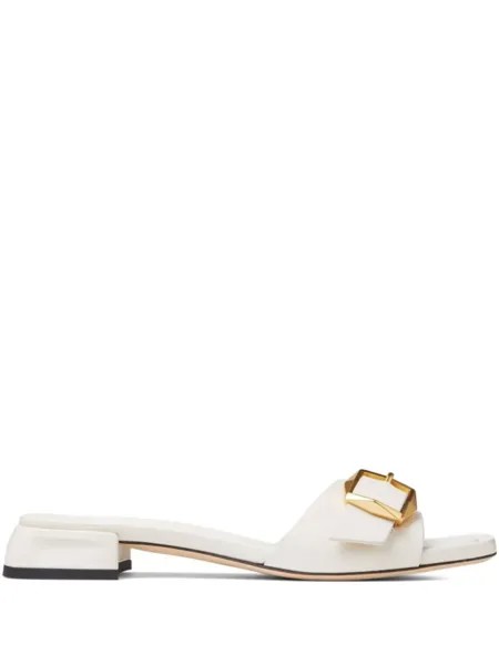 Шлепанцы Hawke с пряжками Jimmy Choo, бежевый