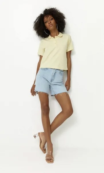 Stradivarius Укороченное Базовое Поло Multicolor S