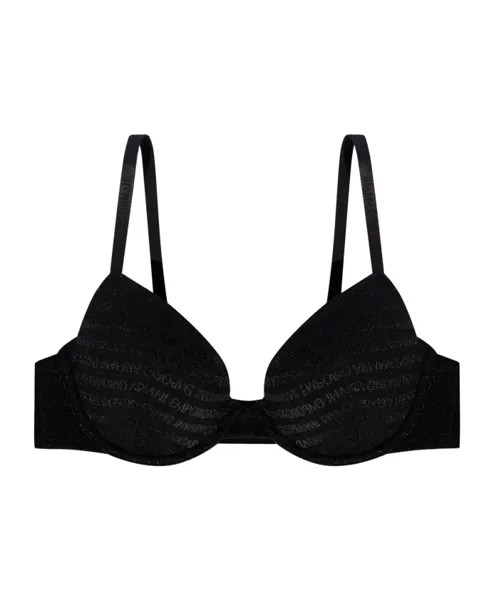 Бюстгальтер с логотипом Emporio Armani, черный
