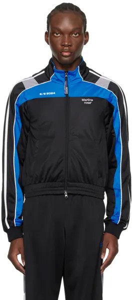Черно-синяя укороченная спортивная куртка Martine Rose