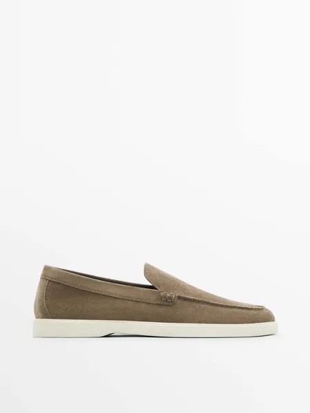 Лоферы мужские Massimo Dutti 124911507 бежевые 42 EU (доставка из-за рубежа)