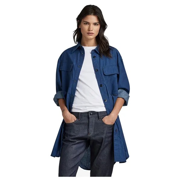Рубашка G-Star Oversized Flap Pocket Ev, синий