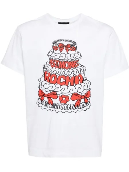 Simone Rocha футболка с принтом, белый