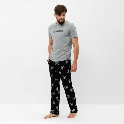 Пижама  Kaftan, размер 52, черный