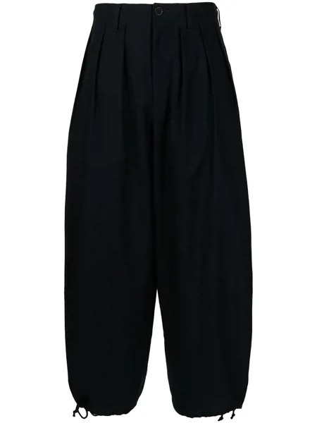 Yohji Yamamoto укороченные брюки свободного кроя