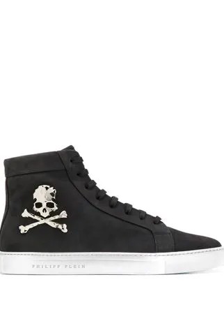 Philipp Plein высокие кеды с декором Skull