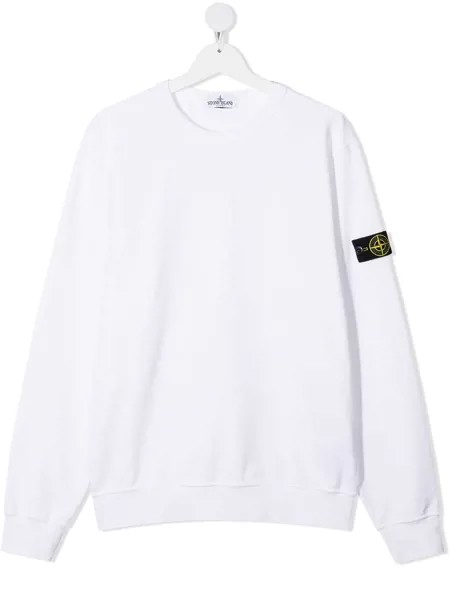 Stone Island Junior толстовка с нашивкой-логотипом