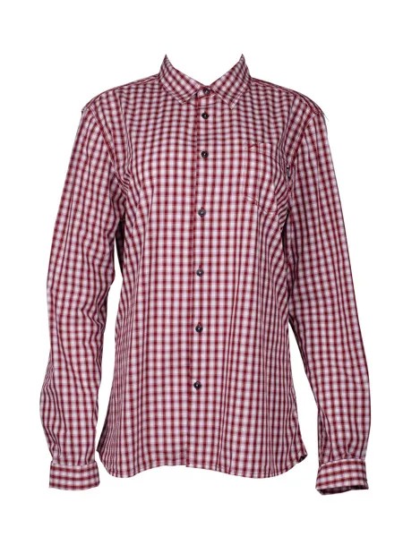 Рубашка мужская Schott N.Y.C. Schott N.Y.C. в клетку белая; бордовая XL