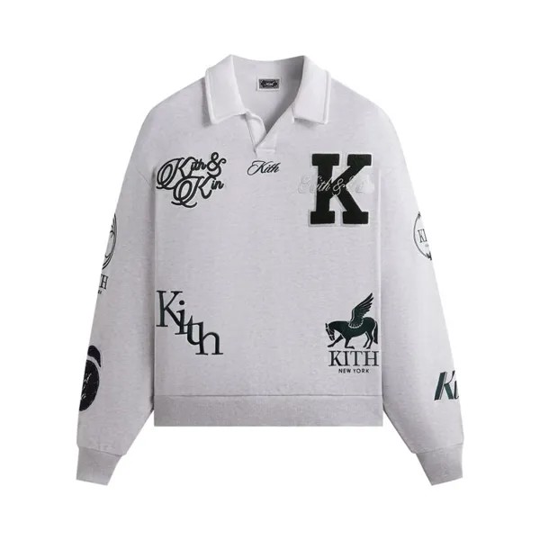 Пуловер Kith Nelson Collared Pullover, серый