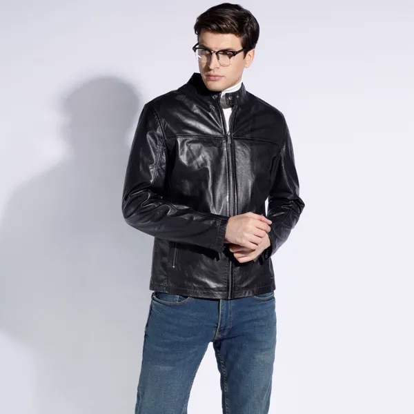 Кожаная куртка Wittchen Stylish leather jacket, man, темно синий