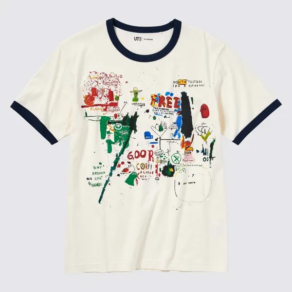 Футболка Uniqlo Ut Archive Ny Pop Art Jean-Michel Basquiat, молочный