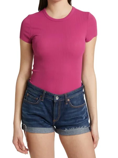 Облегающая футболка Zoe Rag & Bone, темно-розовый