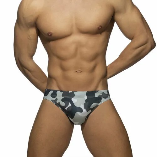 Плавки Addicted Basic AD Swim Brief, размер L, мультиколор, серый