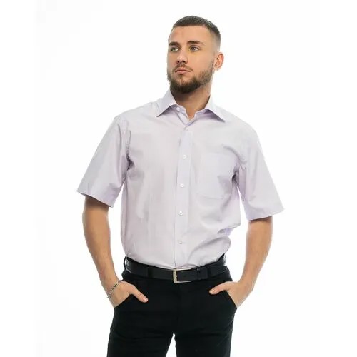 Рубашка Maestro, размер 50RU/L/170-178/41 ворот, лиловый