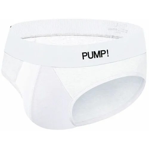 Трусы брифы PUMP!, заниженная посадка, плоские швы, быстросохнущая, корректирующий эффект, размер XXL, белый