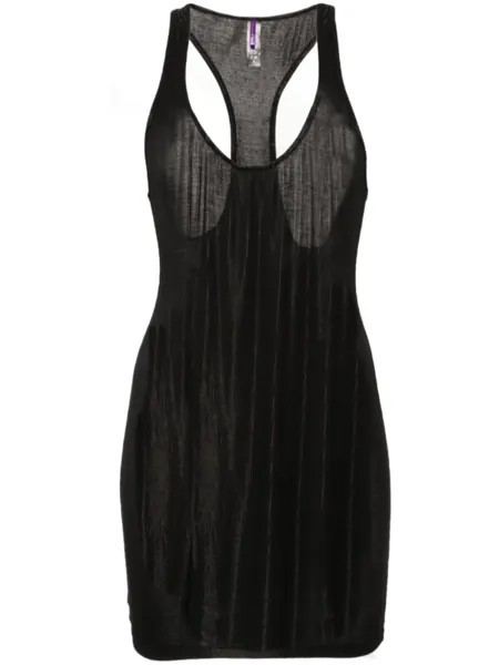 Maison Close мини-платье в рубчик La Femme Amazone, черный