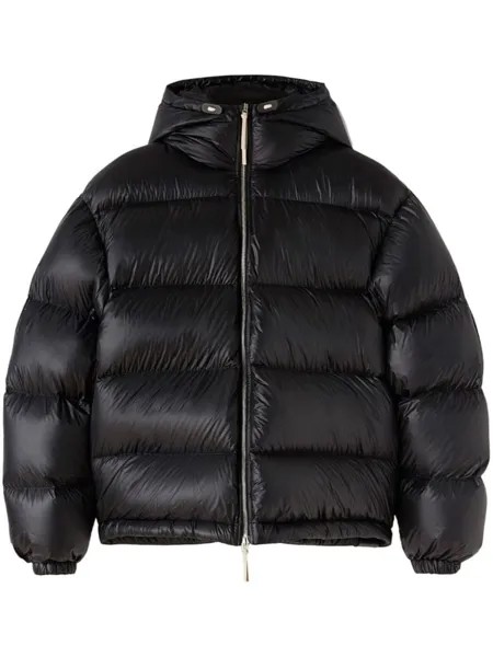 Jil Sander пуховик с капюшоном, черный