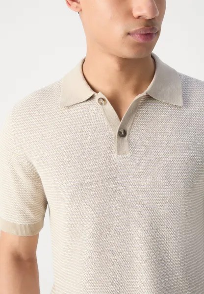 Рубашка-поло Structured Stripe Marc O'Polo, белая