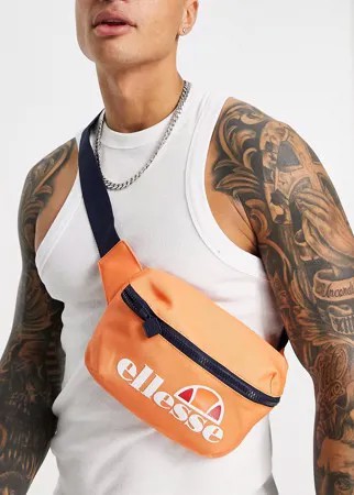 Оранжевая сумка-кошелек на пояс с большим логотипом ellesse-Оранжевый цвет