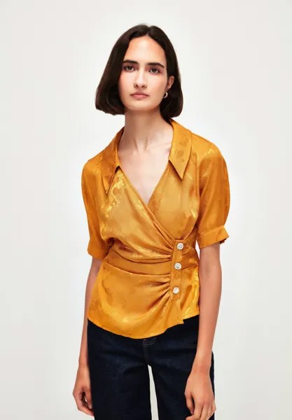 Блузка SHIRRED SHORT SLEEVE adL, цвет saffron